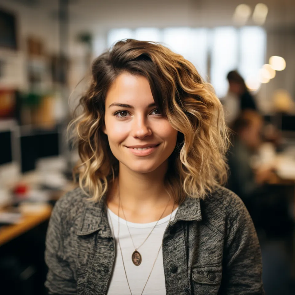 Mulher empresária sorridente escritório